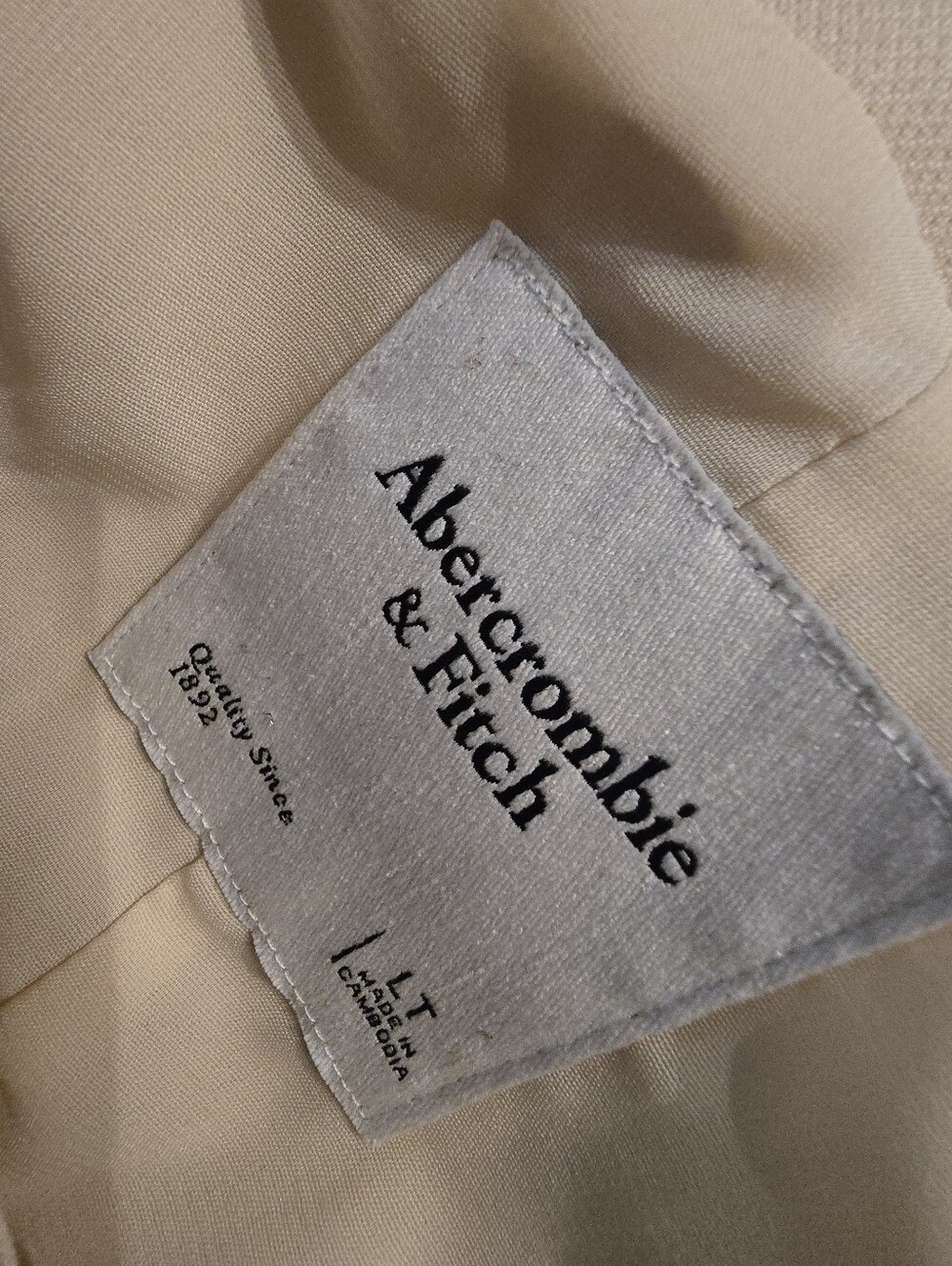 Abercrombie & Fitch Cream Sleeveless Button-Front Dress - Picture 3 of 4